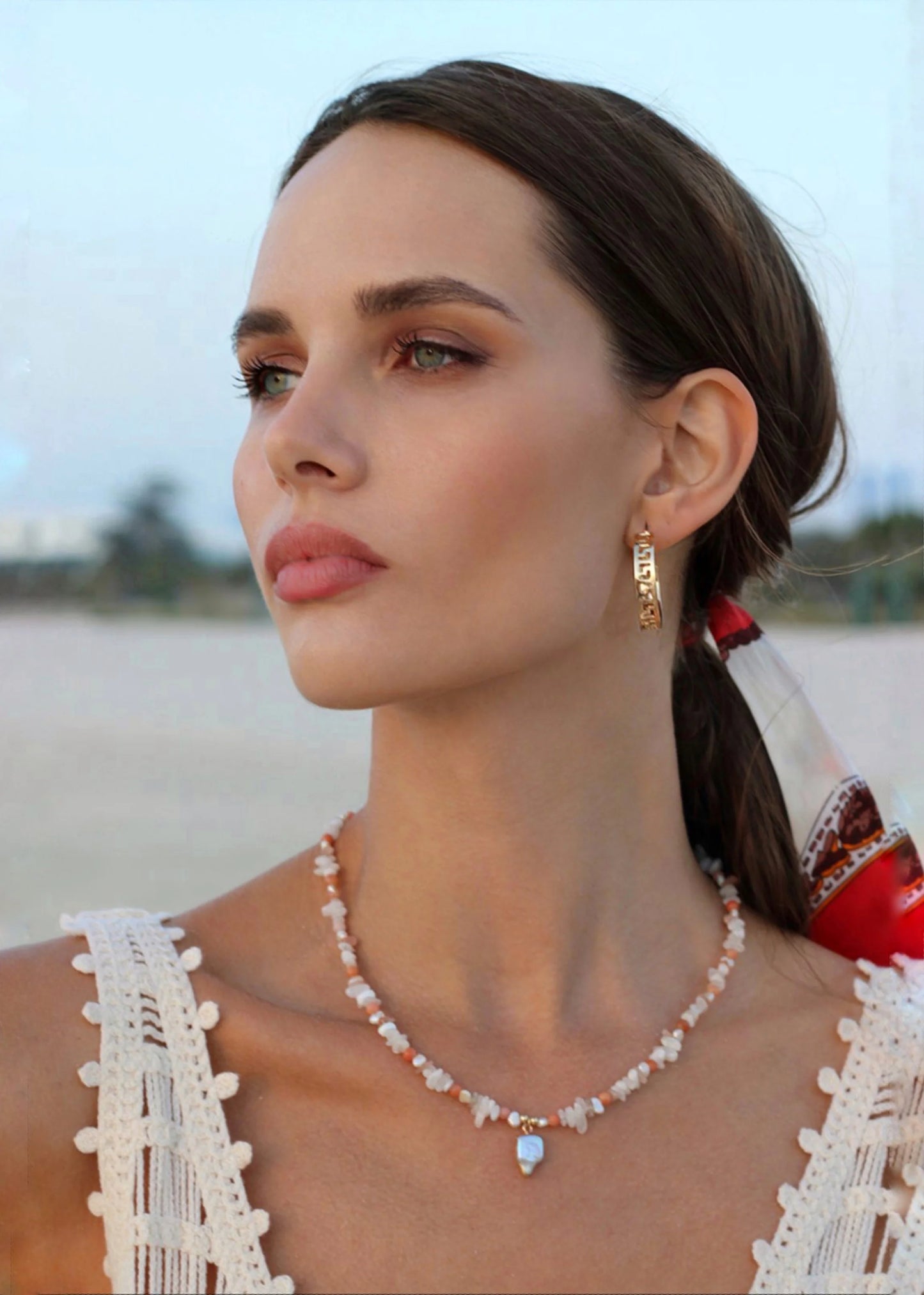 Moonstone & Red Aventurine | Freshwater Pearls | Confidence & Feminine Energy