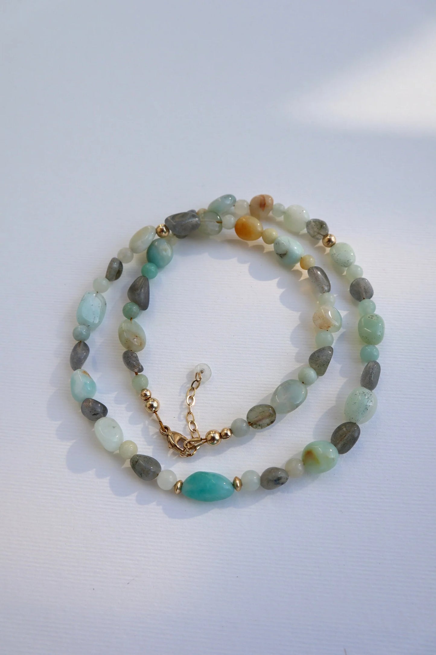 Amazonite & Moonstone Necklace | Emotional Healing & Intuition