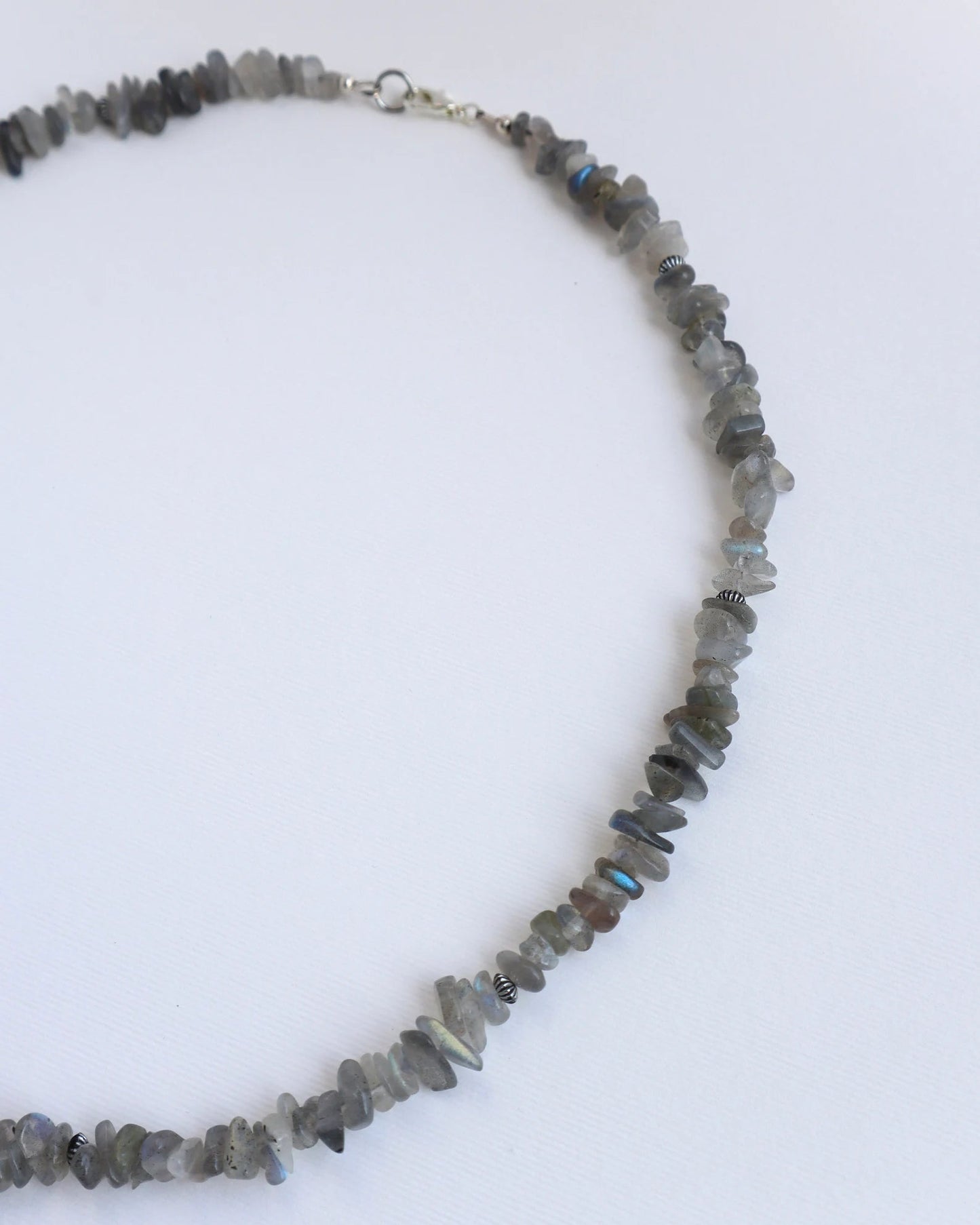 Mens Labradorite beaded Necklace | Intuition & Protection