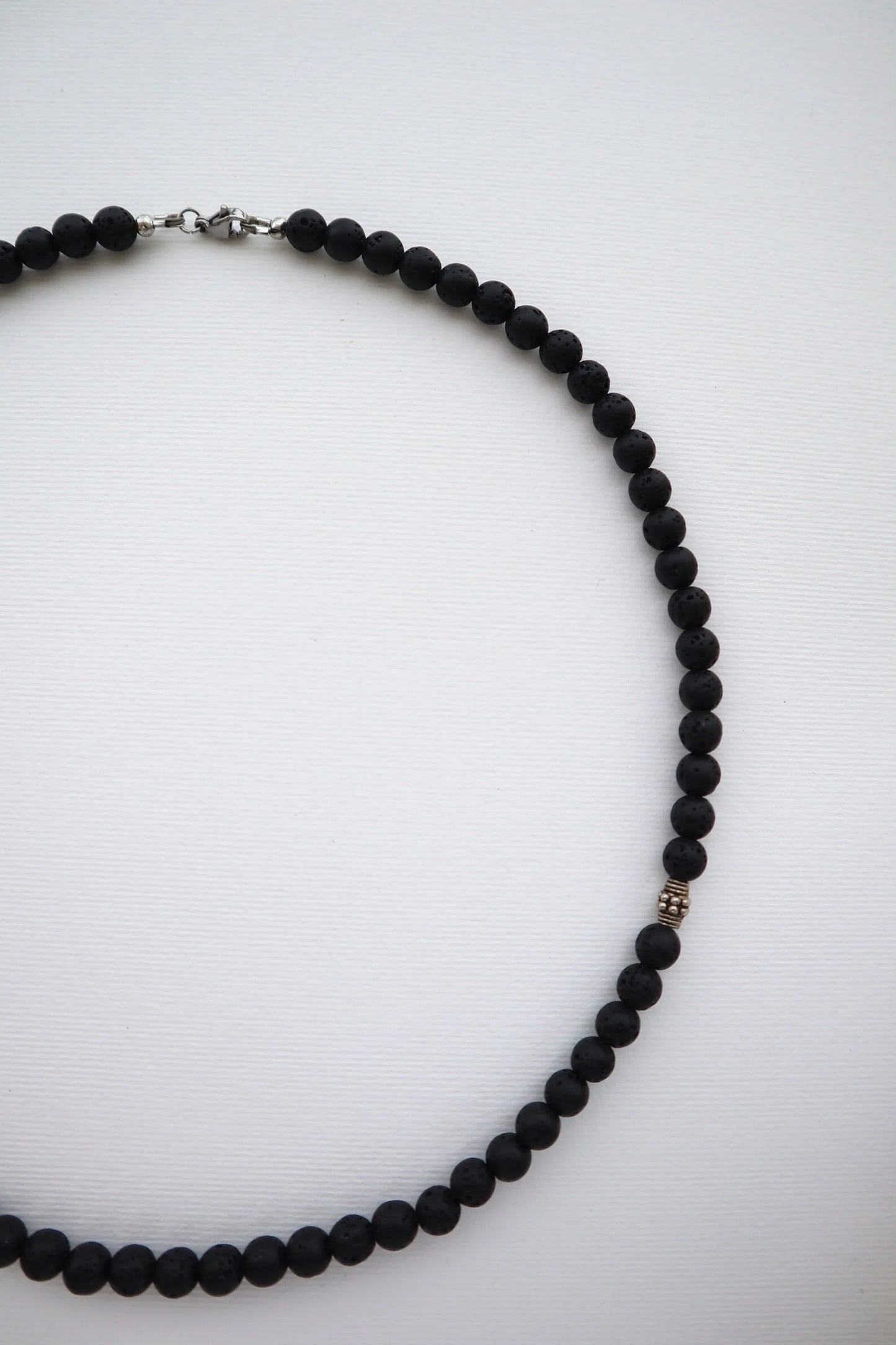 Mens Lava Stone Necklace | Grounding & Emotional Strength