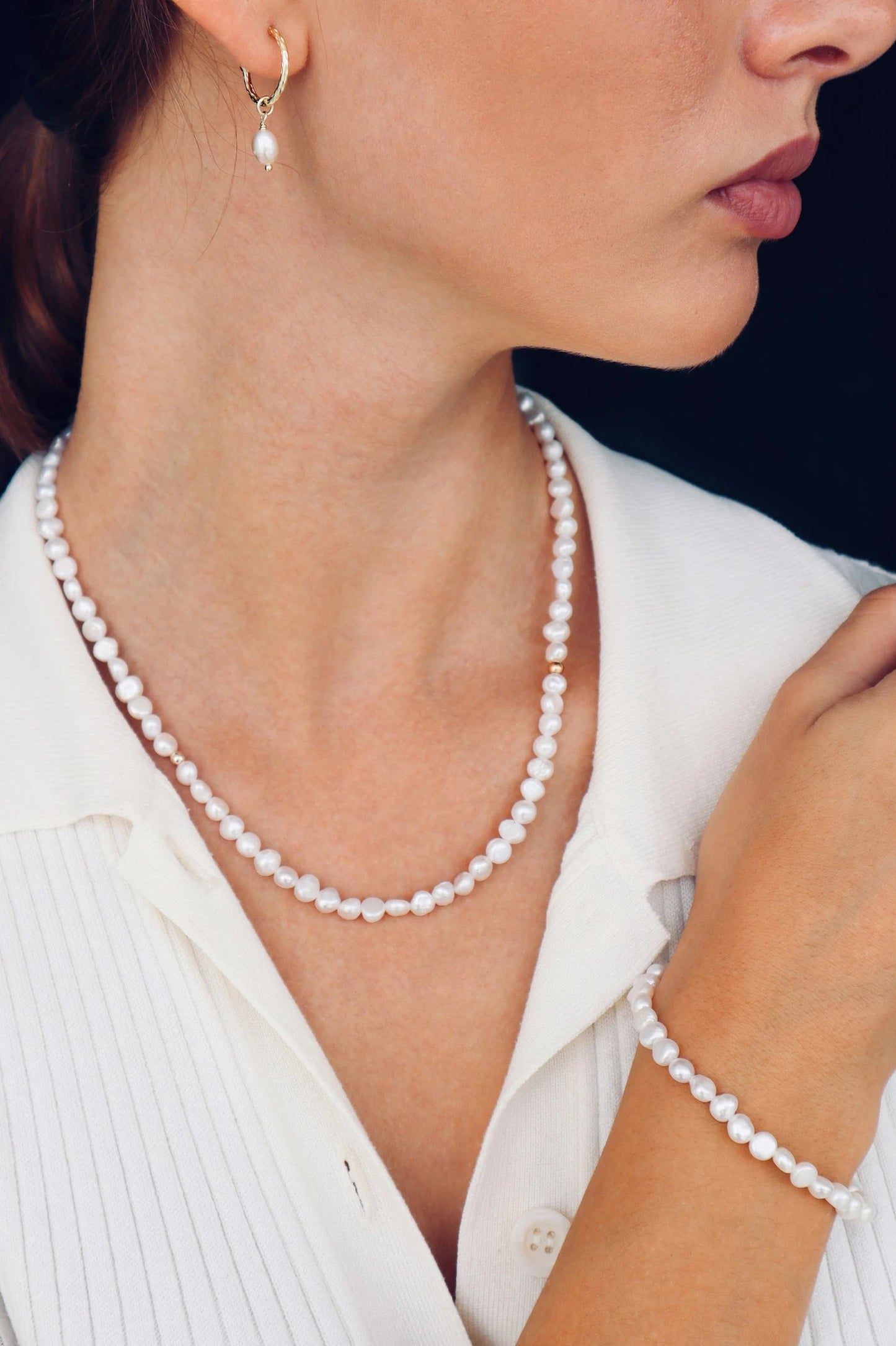 Freshwater Pearl Necklace | 14k gold-filled | Emotional Balance & Feminine Energy