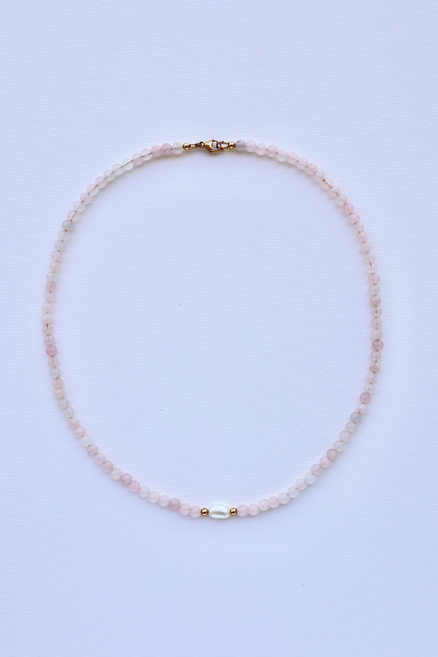 Rose Quartz & Freshwater Pearl Necklace | Love & Compassion