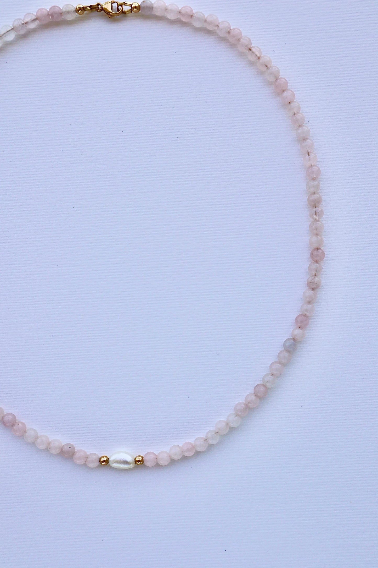Rose Quartz & Freshwater Pearl Necklace | Love & Compassion