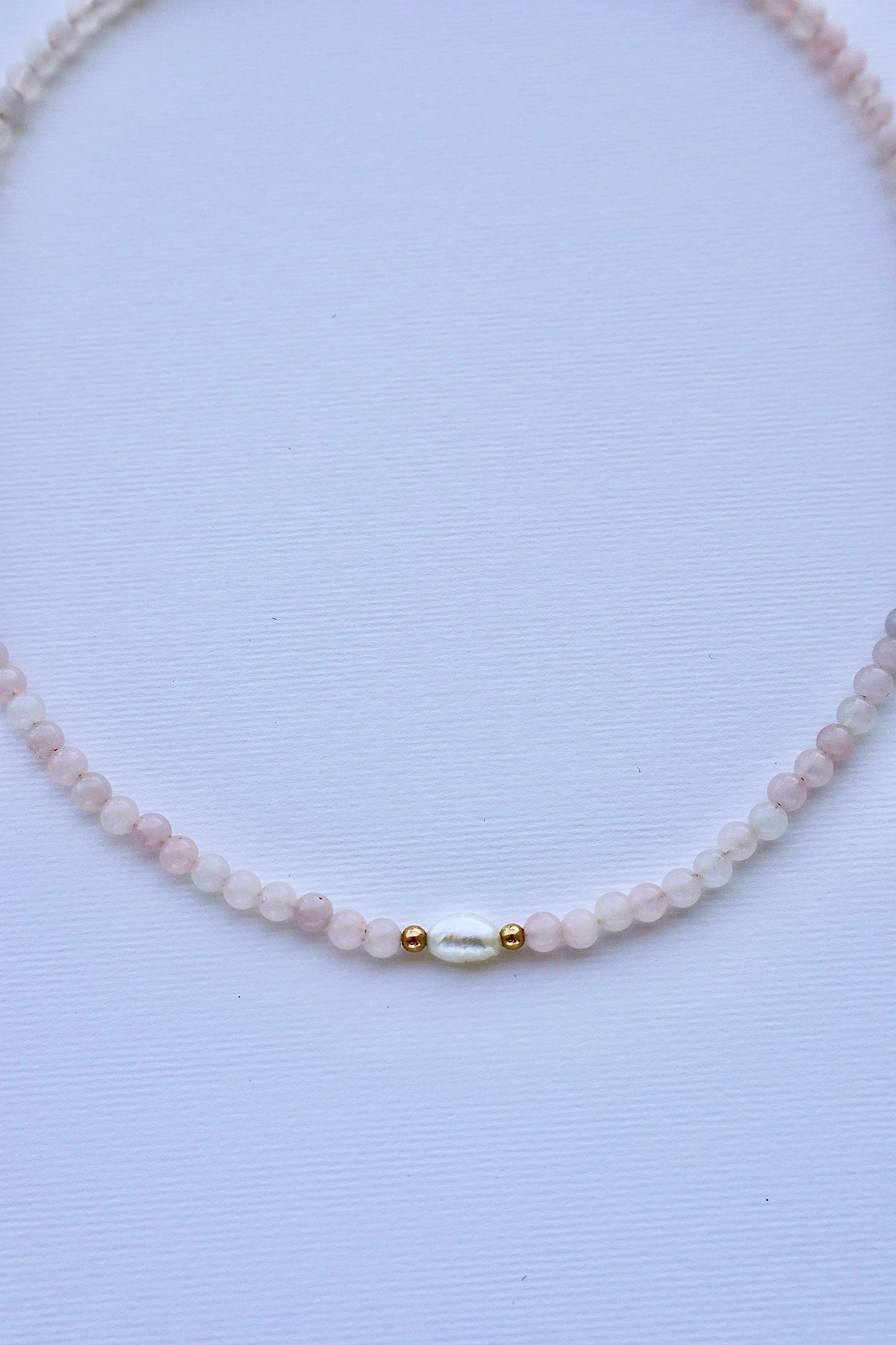 Rose Quartz & Freshwater Pearl Necklace | Love & Compassion