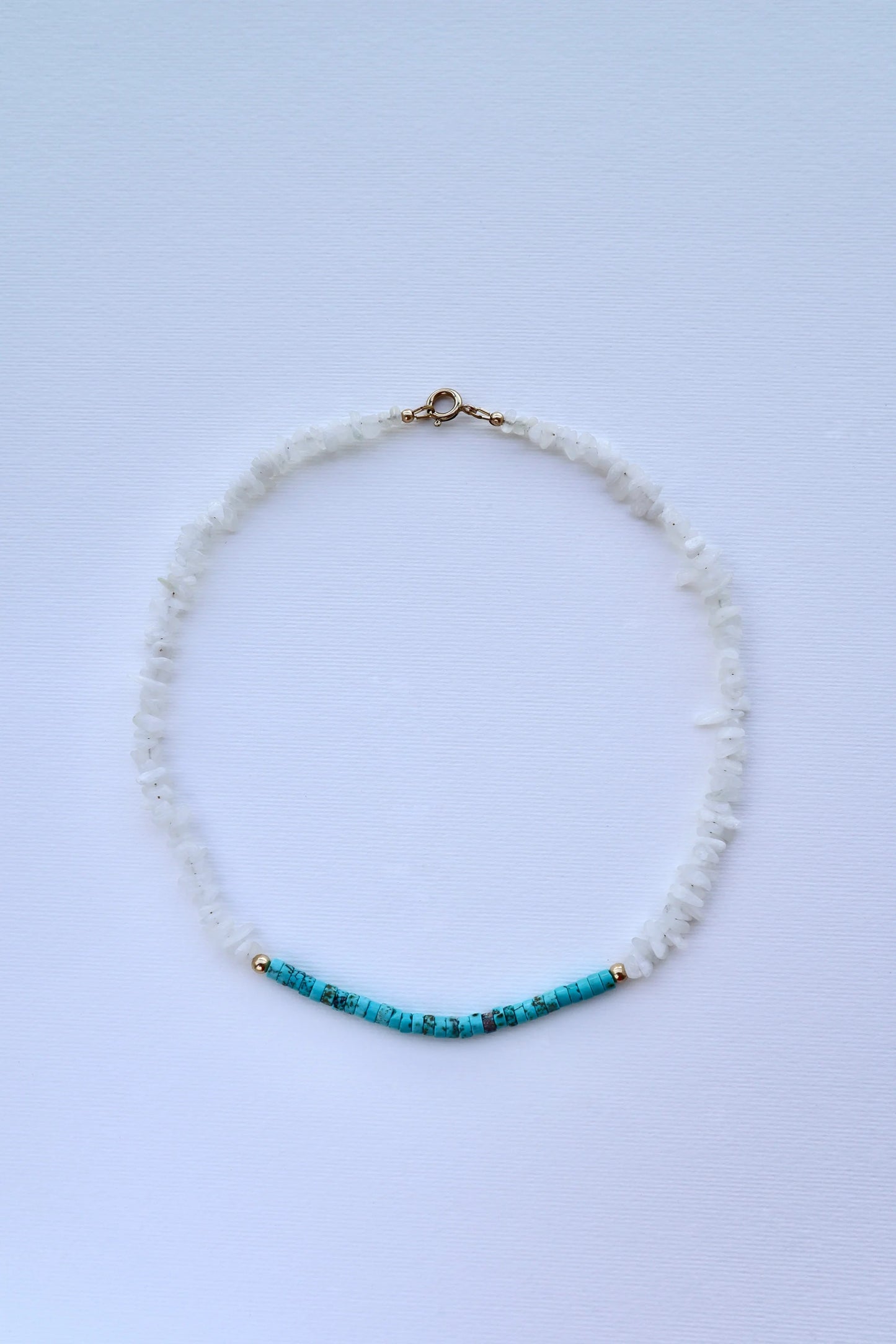 Turquoise & Moonstone Necklace | Protection & Intuition