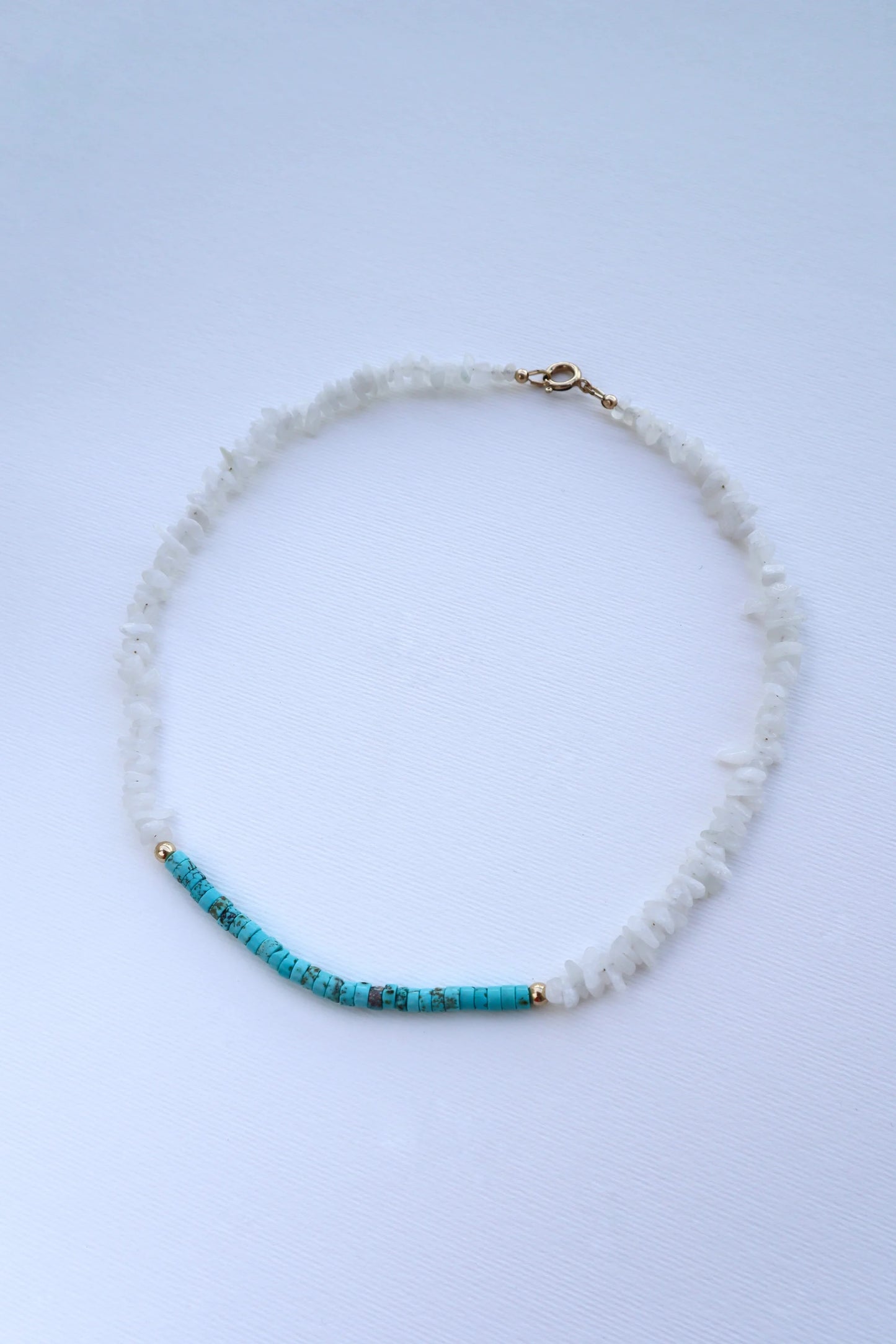 Turquoise & Moonstone Necklace | Protection & Intuition