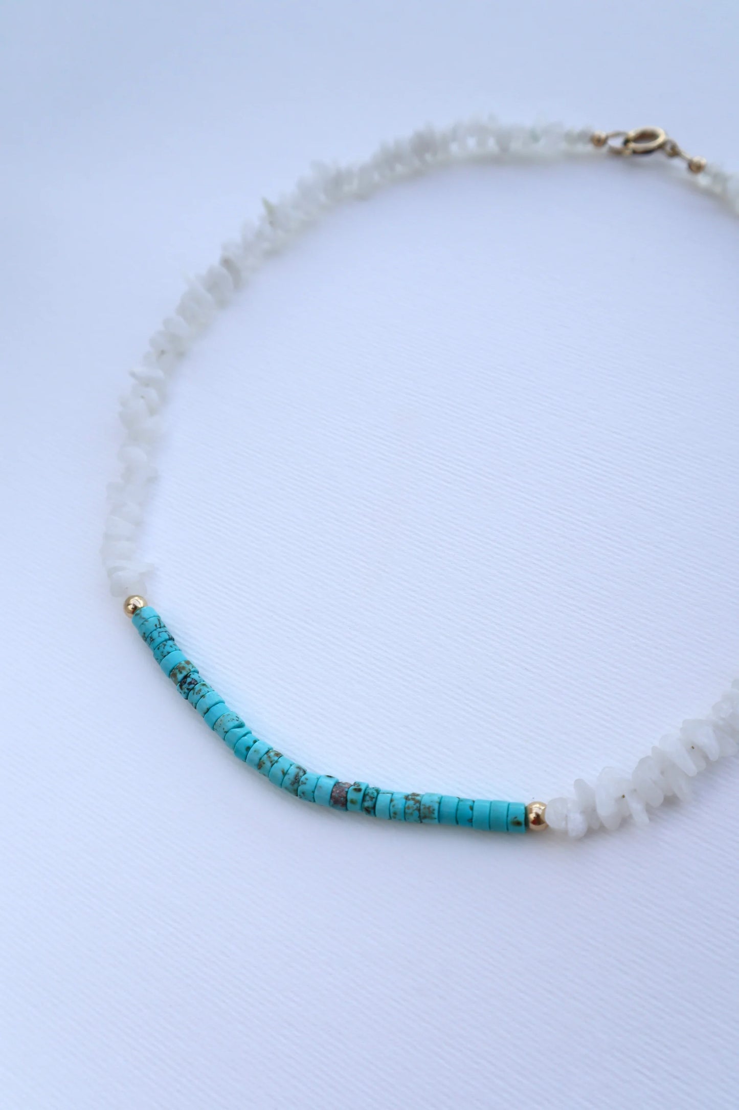 Turquoise & Moonstone Necklace | Protection & Intuition