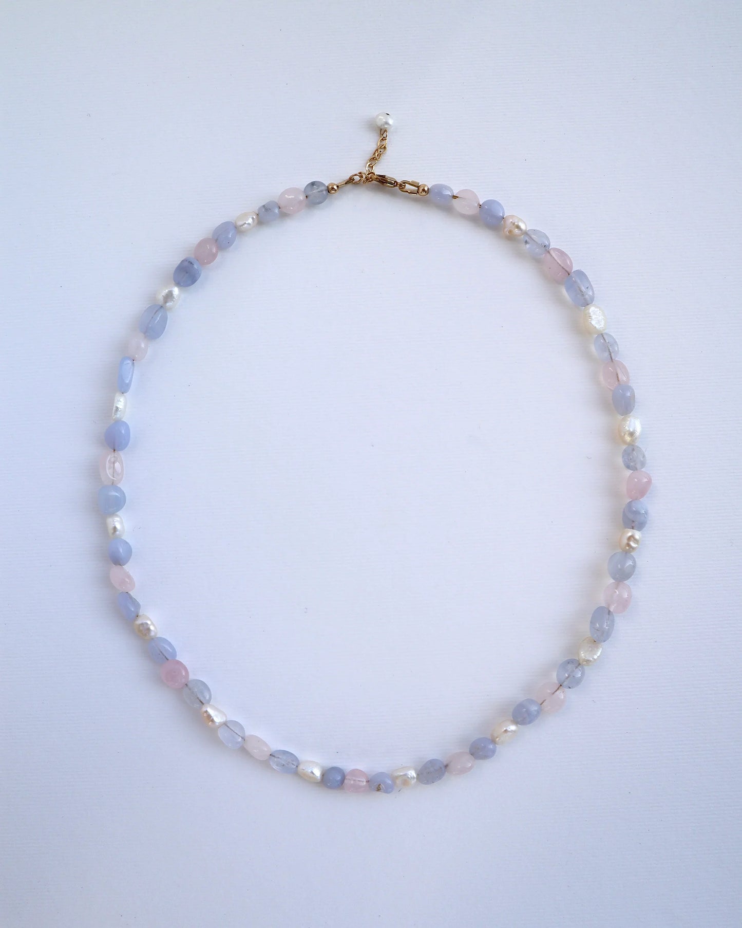 Rose Quartz & Blue Lace Agate | Freshwater Pearl | Self-Love, Peaceful Expression, Inner Calm