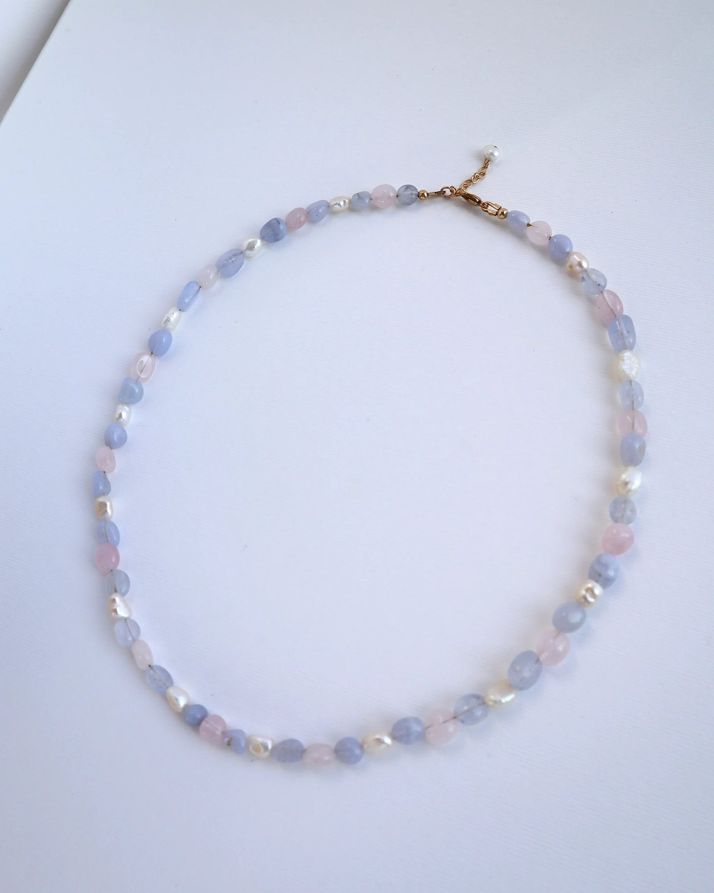 Rose Quartz & Blue Lace Agate | Freshwater Pearl | Self-Love, Peaceful Expression, Inner Calm