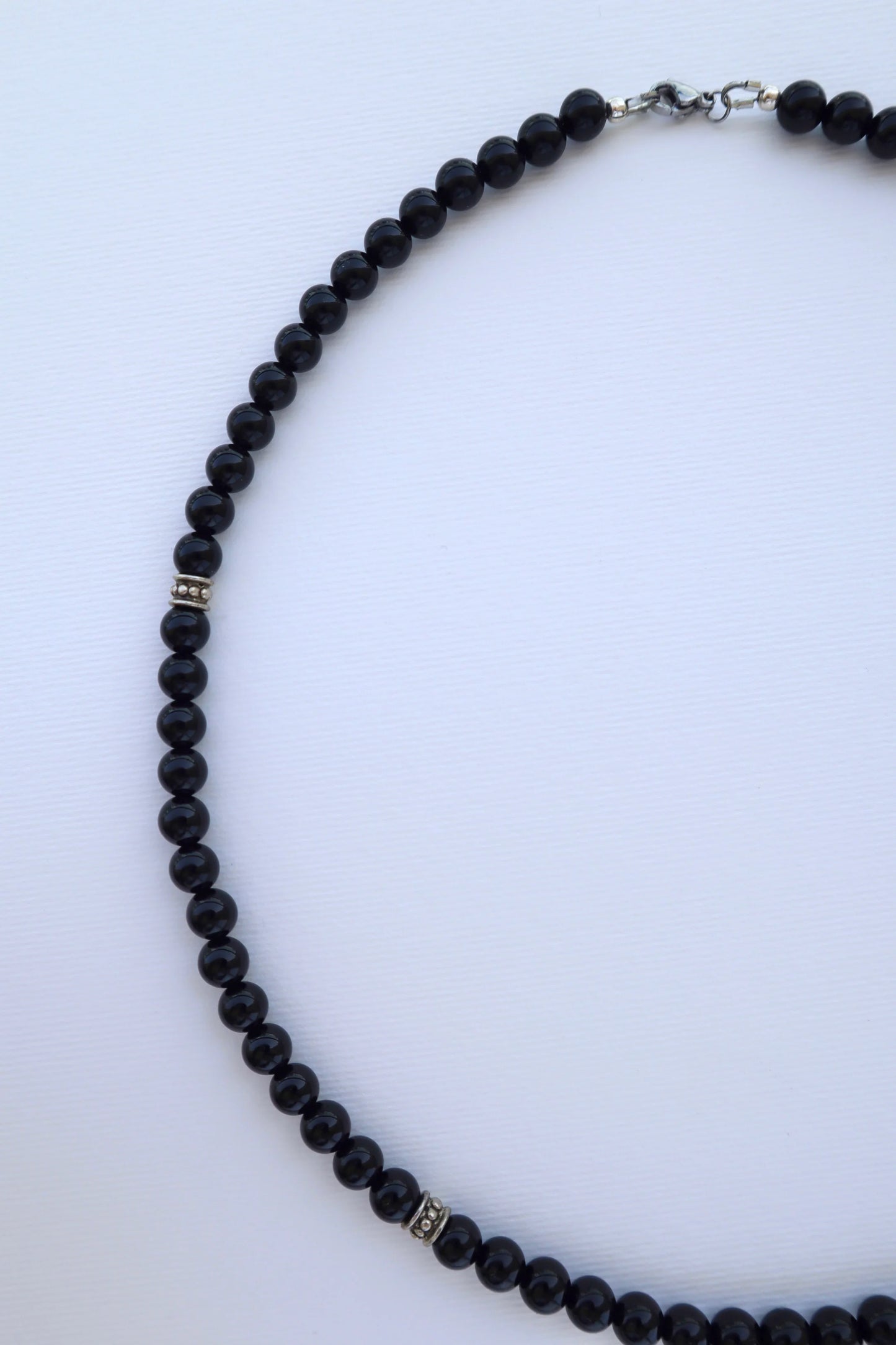 Mens Shiny Onyx Necklace | Protection & Grounding