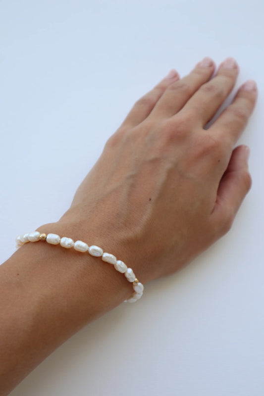 Freshwater Pearl Bracelet | 14k gold-filled | Self-Love & Grace