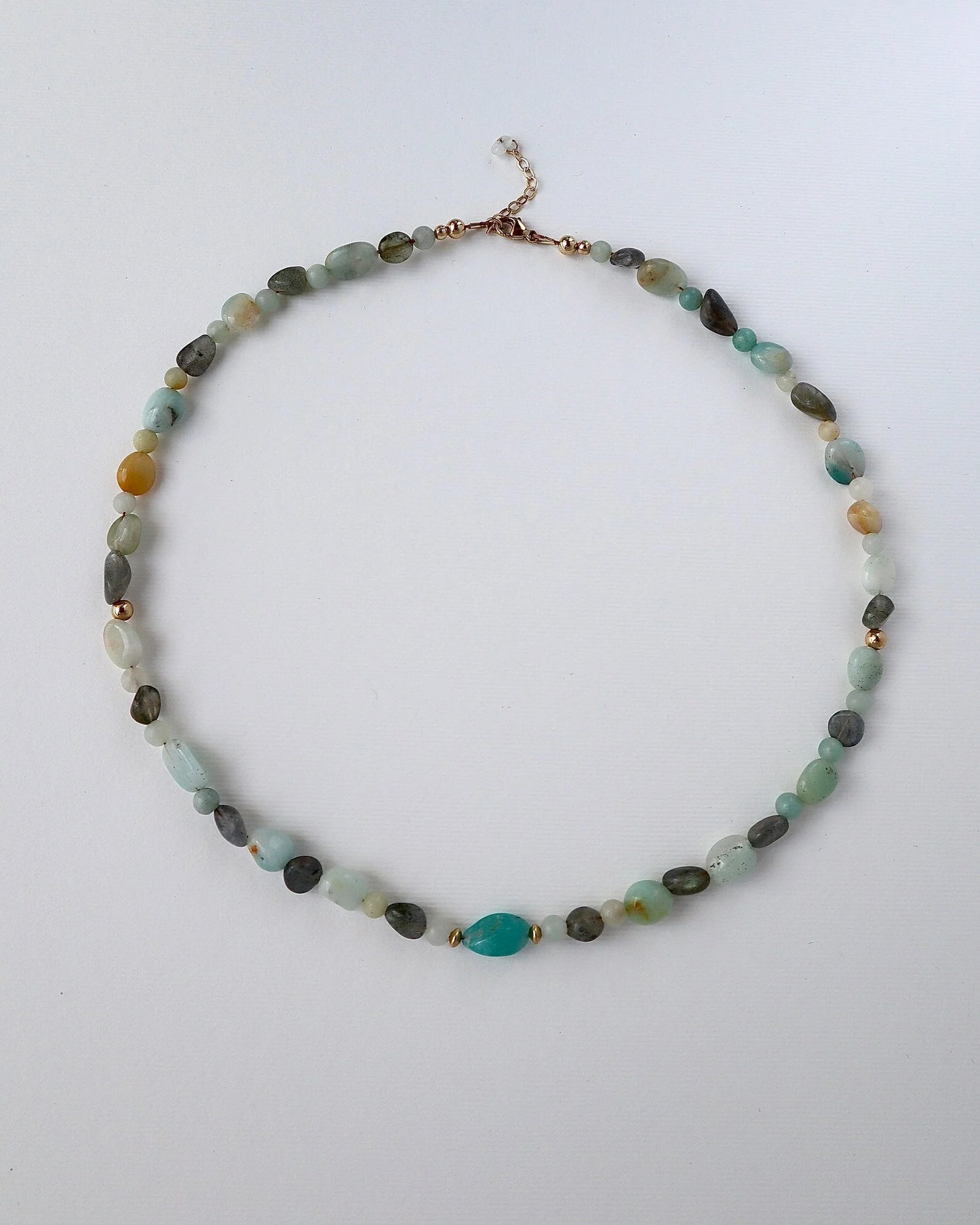 Amazonite & Moonstone Necklace | Emotional Healing & Intuition