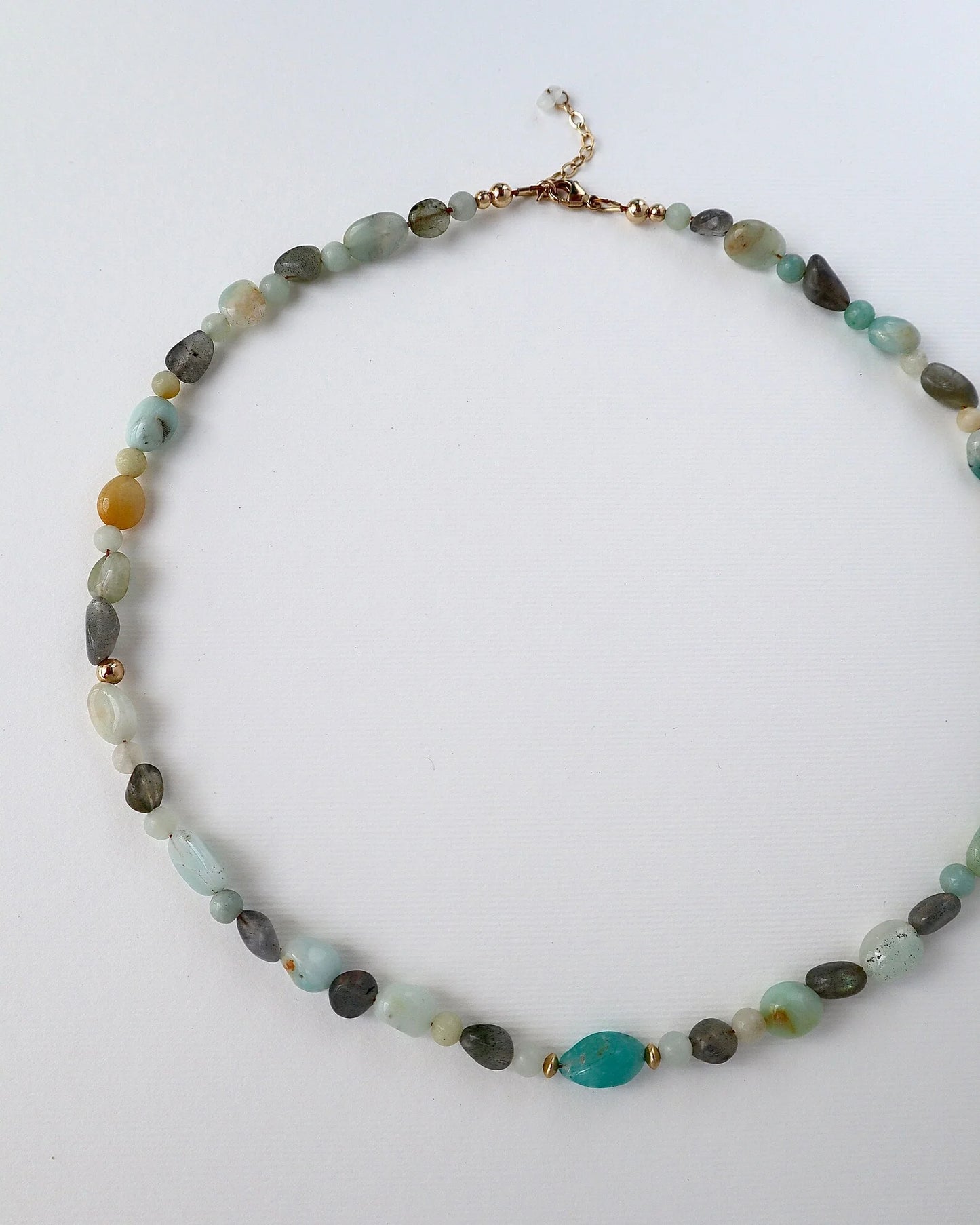 Amazonite & Moonstone Necklace | Emotional Healing & Intuition