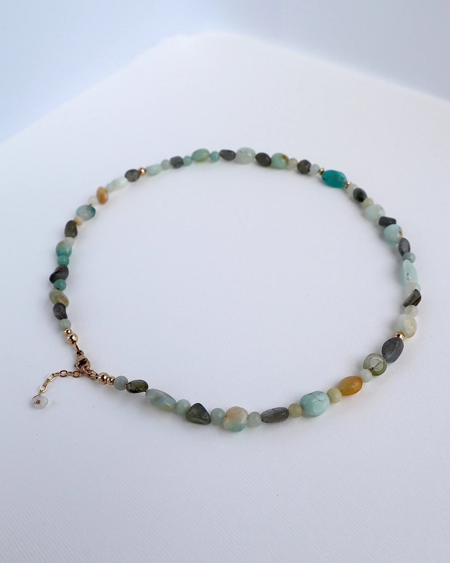 Amazonite & Moonstone Necklace | Emotional Healing & Intuition