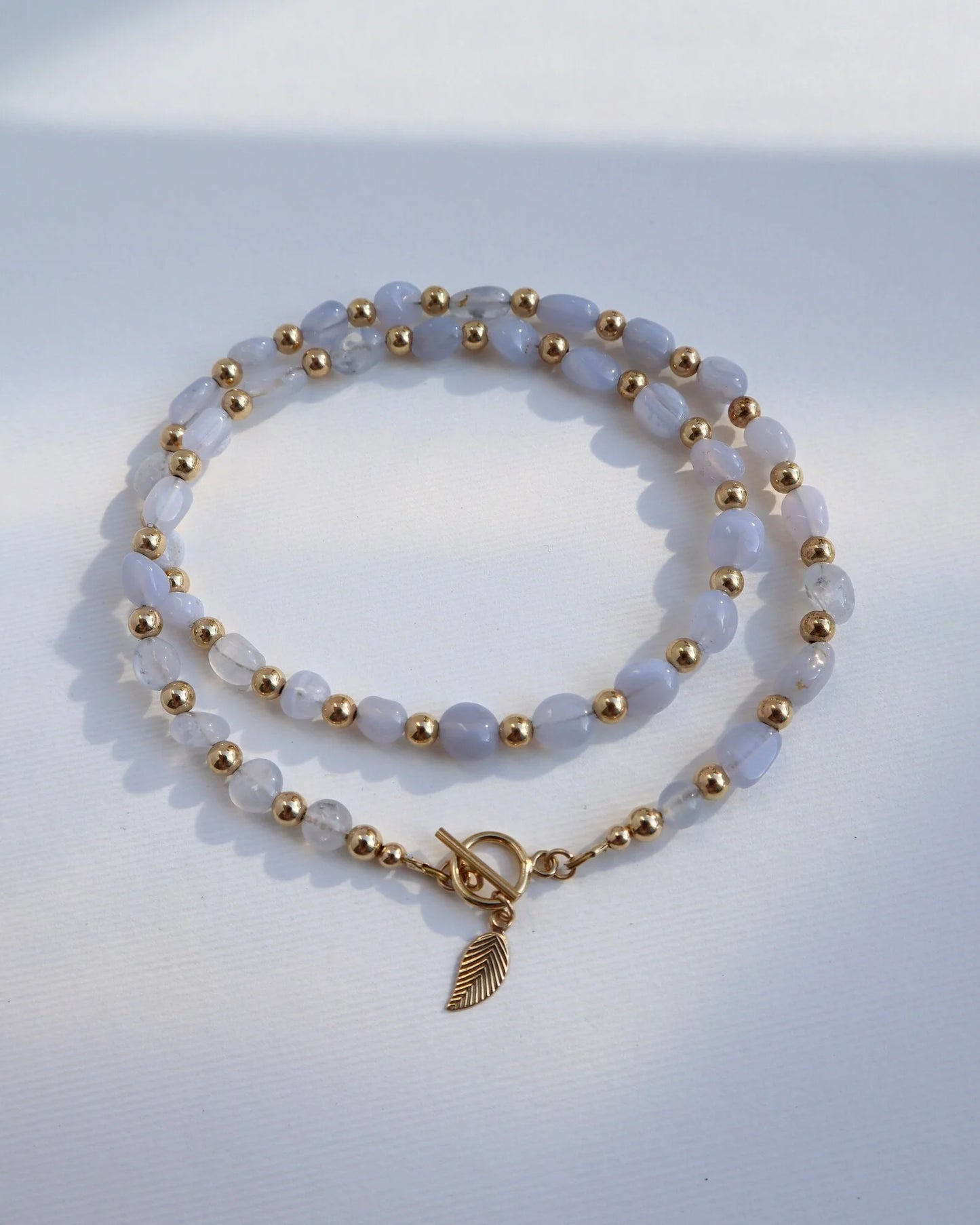 Blue Lace Agate Necklace | Peace & Growth