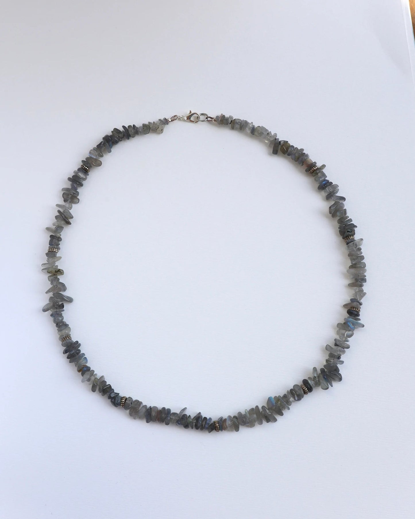 Mens Labradorite beaded Necklace | Intuition & Protection