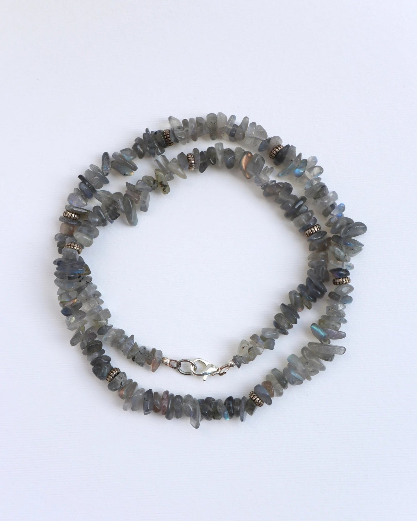 Mens Labradorite beaded Necklace | Intuition & Protection