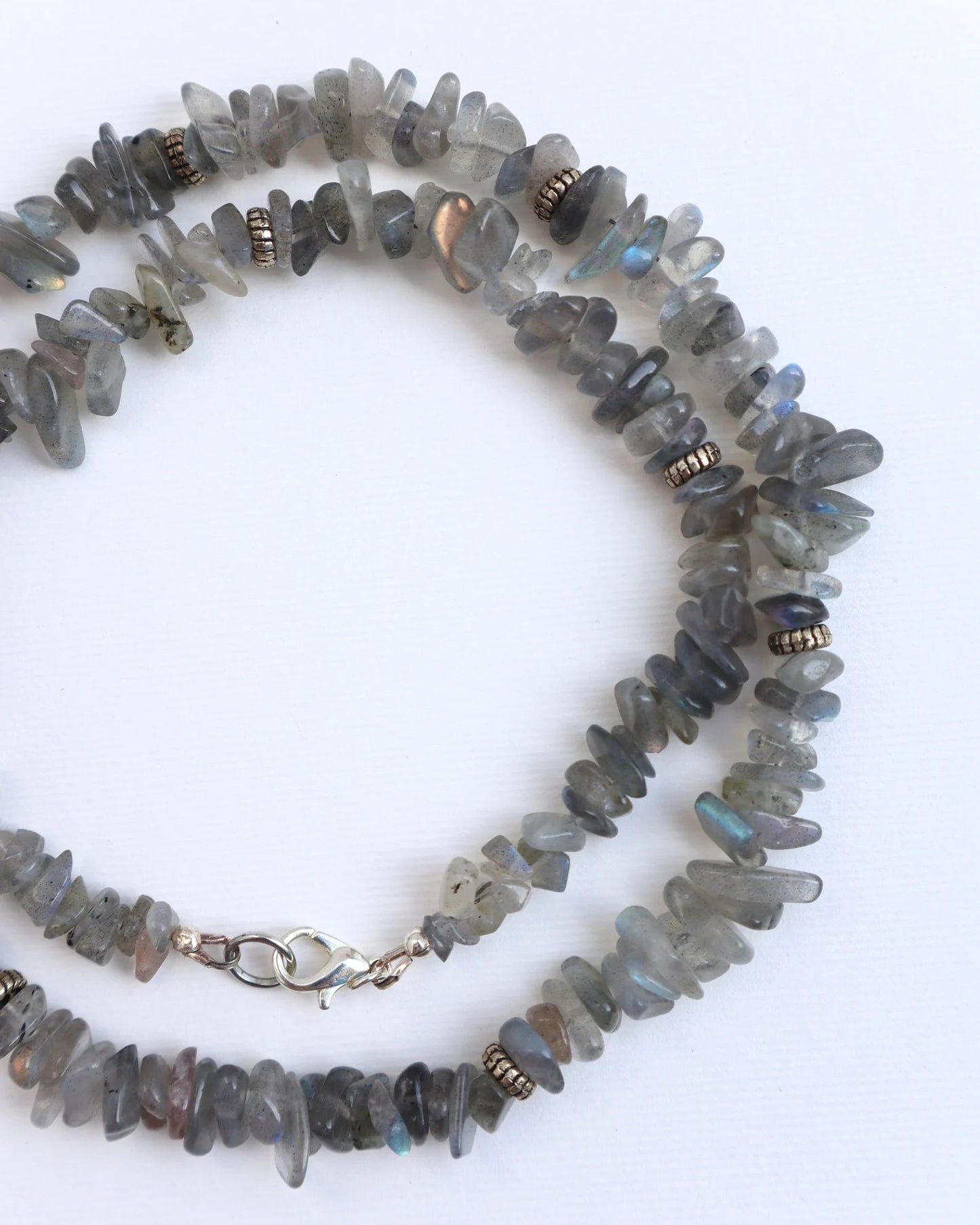 Mens Labradorite beaded Necklace | Intuition & Protection