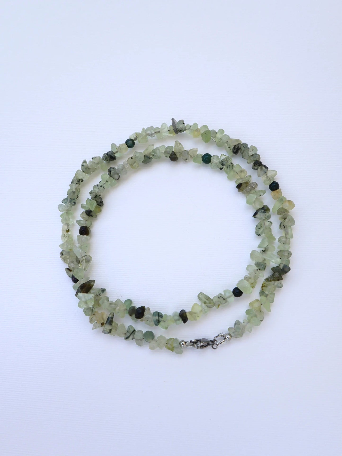 Mens Prehnite Necklace | Clarity & Visualisation