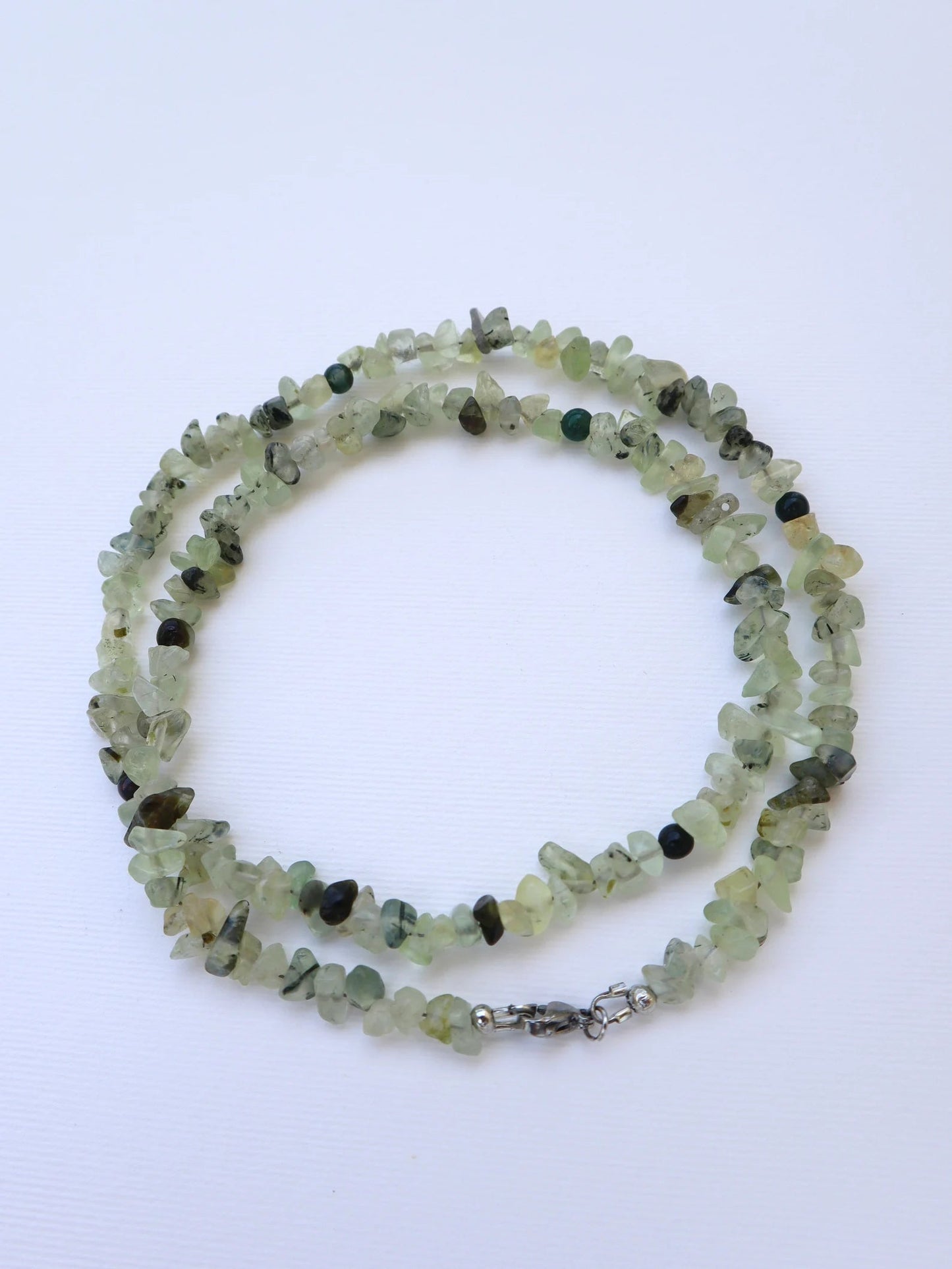Mens Prehnite Necklace | Clarity & Visualisation