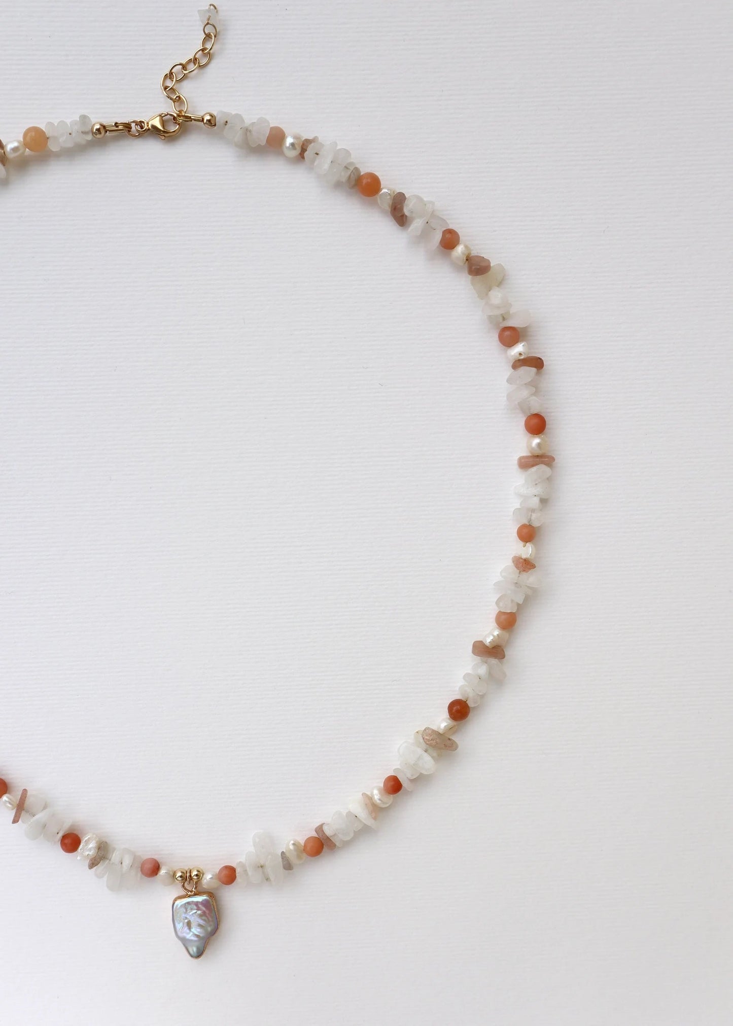 Moonstone & Red Aventurine | Freshwater Pearls | Confidence & Feminine Energy