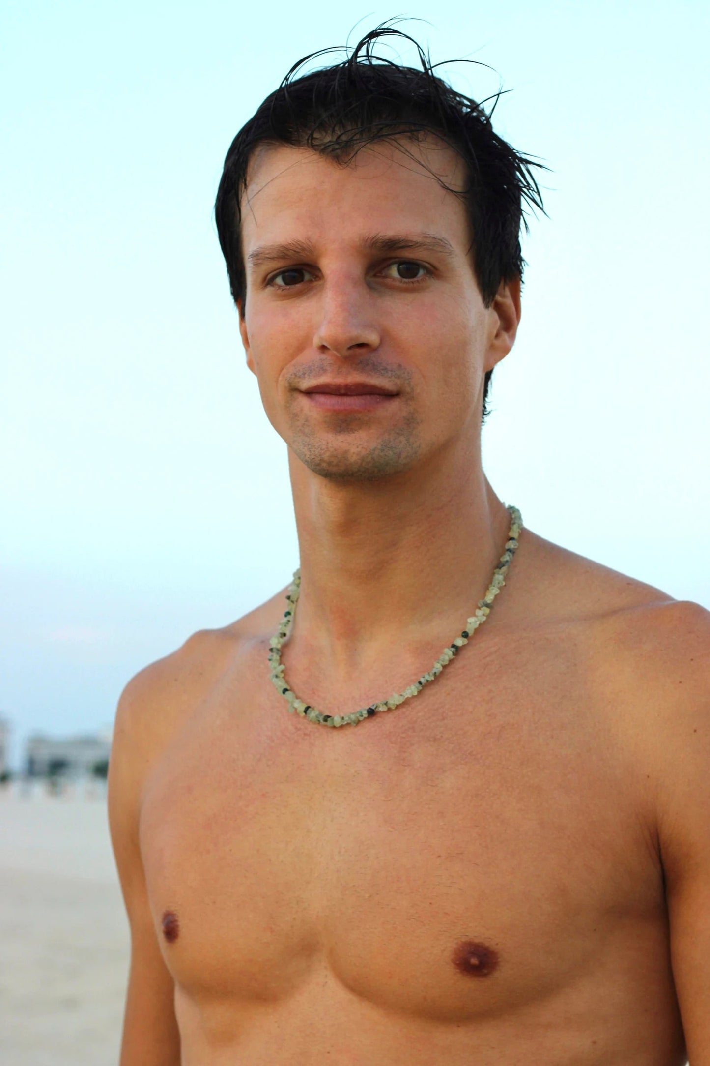 Mens Prehnite Necklace | Clarity & Visualisation