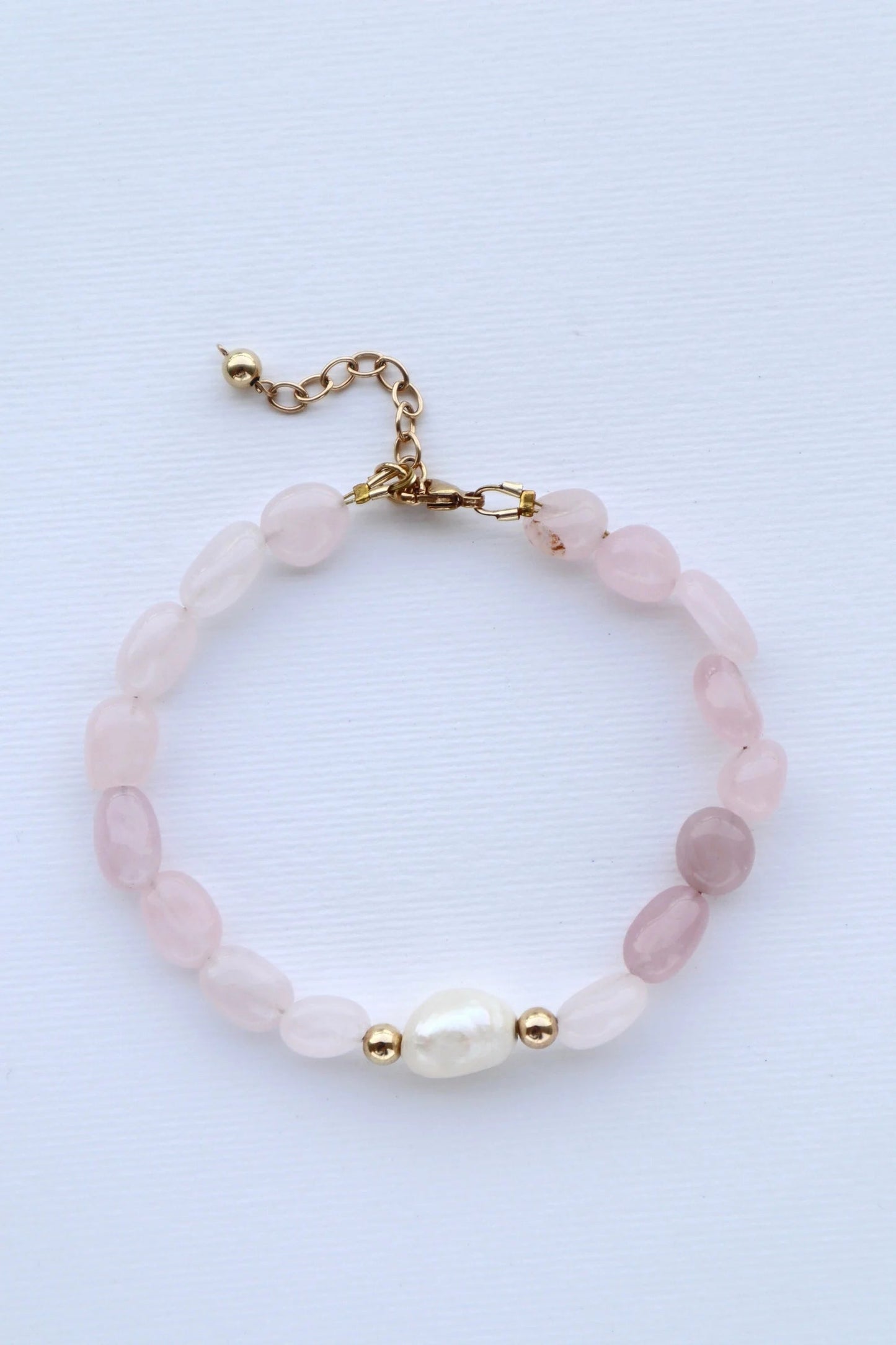 Rose Quartz Bracelet | 14k gold-filled | Love & Feminine Energy