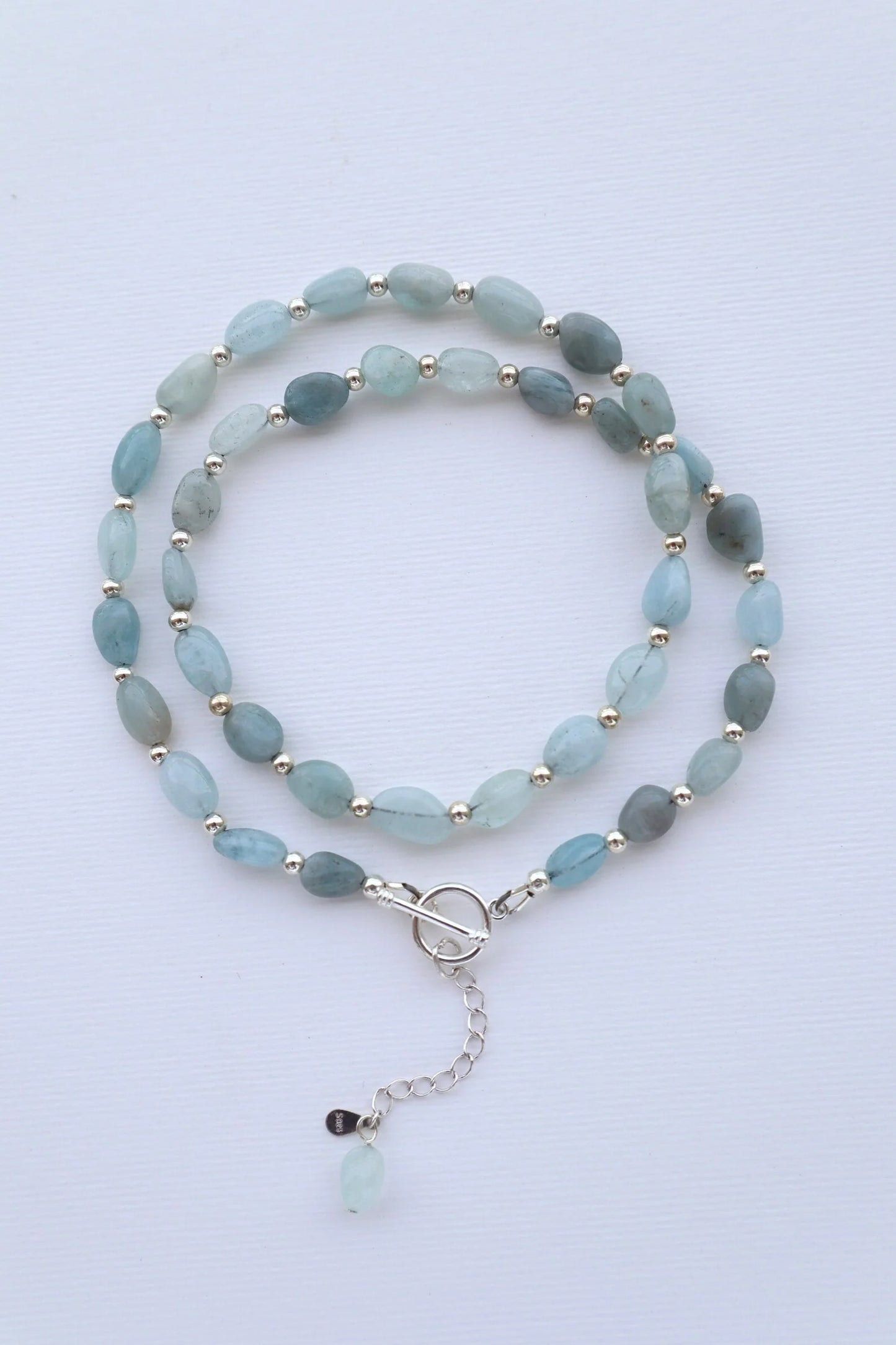 Blue Morganite Necklace | Sterling Silver | Calm Communication