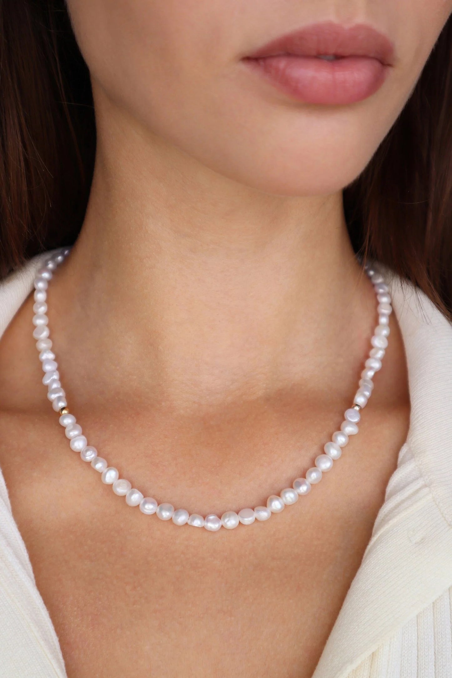 Freshwater Pearl Necklace | 14k gold-filled | Emotional Balance & Feminine Energy