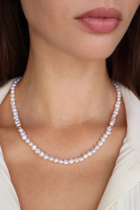 Freshwater Pearl Necklace | 14k gold-filled | Emotional Balance & Feminine Energy
