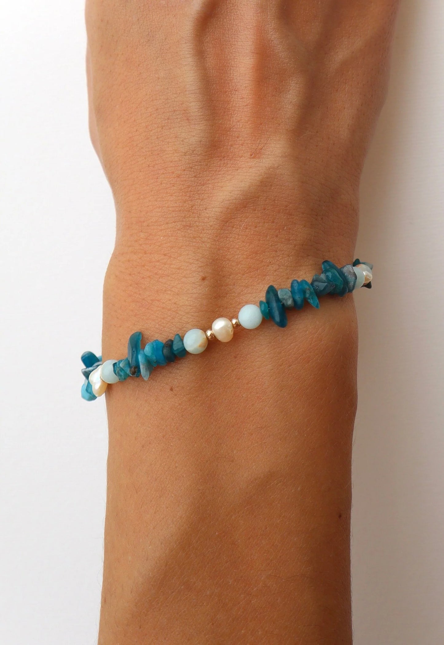Aquamarine & Amazonite Bracelet | Emotional Clarity & Calm Communication
