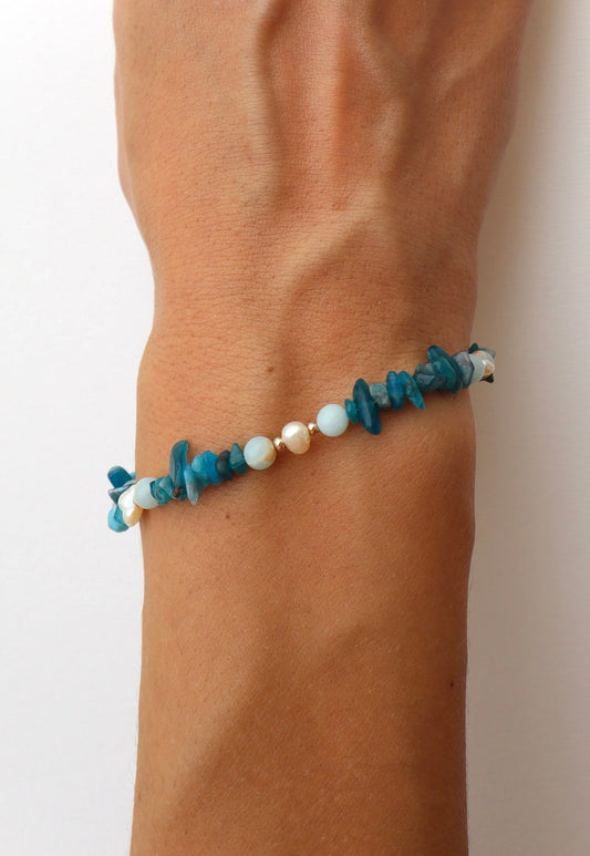 Aquamarine & Amazonite Bracelet | Emotional Clarity & Calm Communication