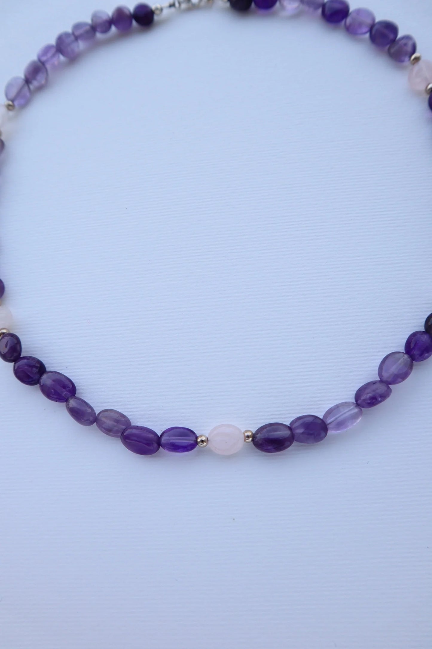 Amethyst & Rose Quartz Necklace | Peace & Healing