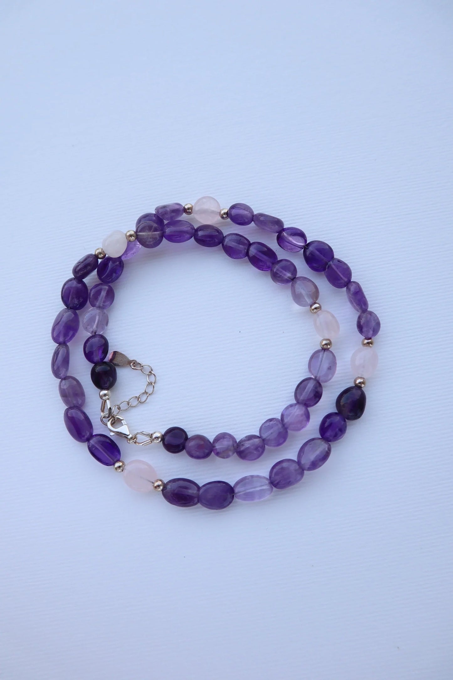 Amethyst & Rose Quartz Necklace | Peace & Healing